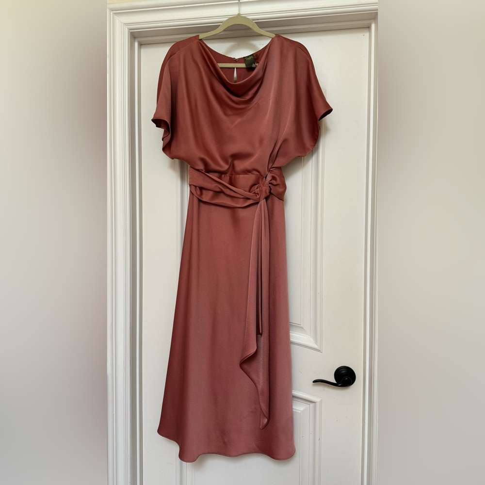 TAYLOR Cowl Neck, Open-Back Evening Dress Size 6